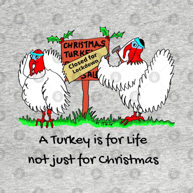 Turkeys in Lockdown Christmas by Michelle Le Grand